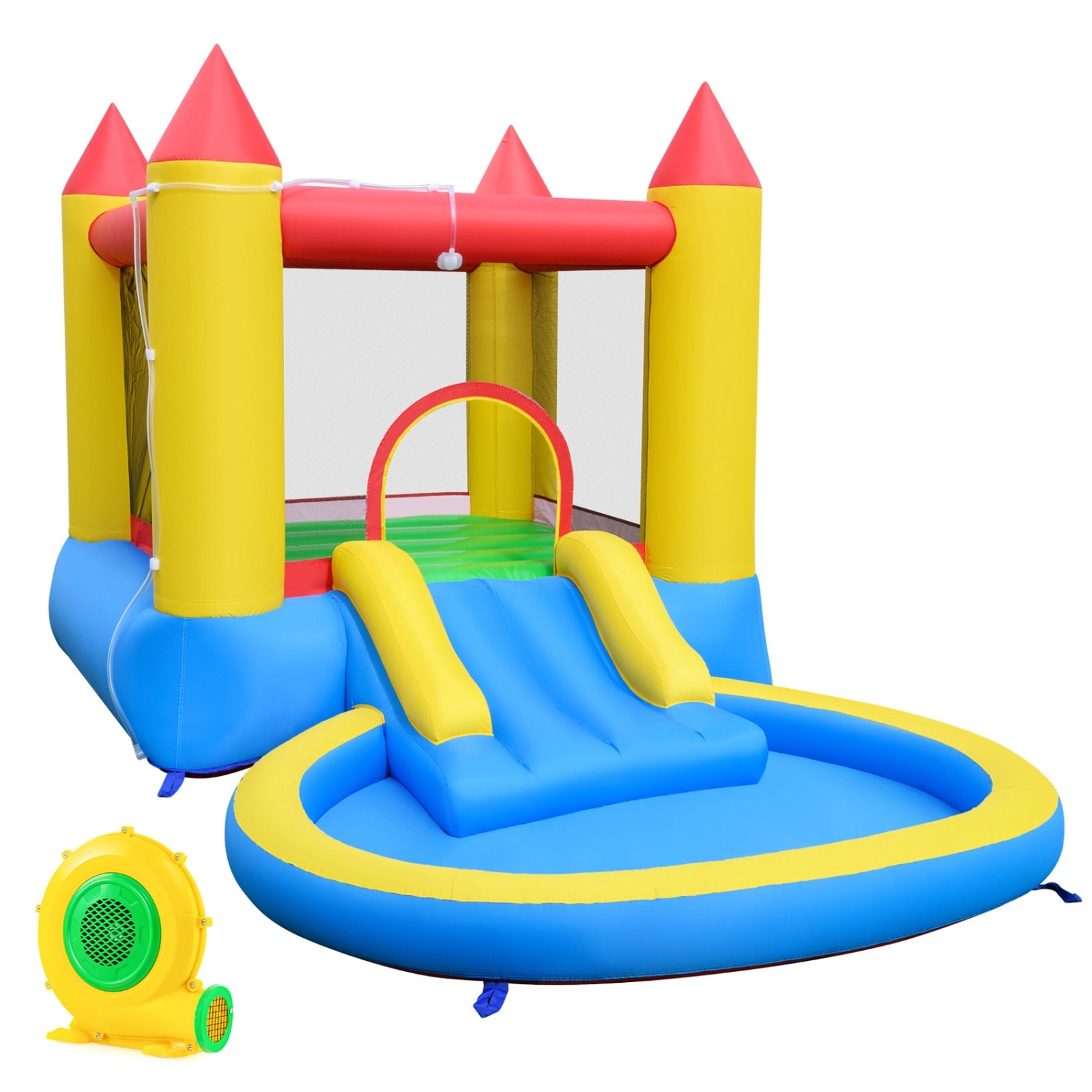SUGIFT Water Slide Ball Pit and 370W Blower Included Kids Inflatable Bounce House