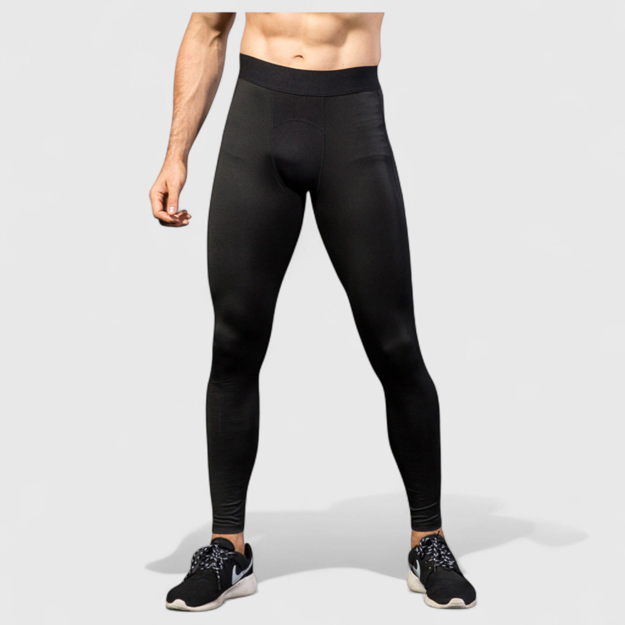 Anna-Kaci Men's Performance Leggings with Contoured Support Pouch and Seamless Fit