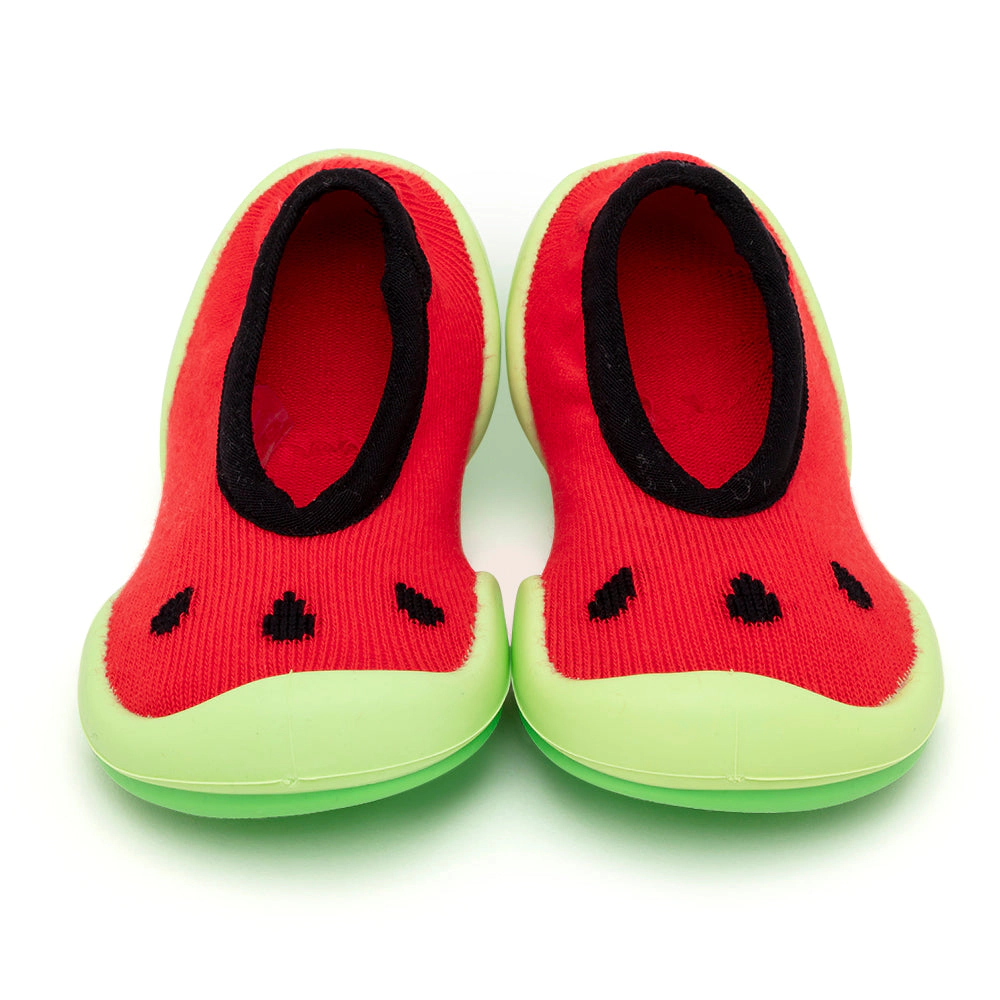 Komuello Toddler Boy Girl First Walk Sock Shoes Flat Watermelon