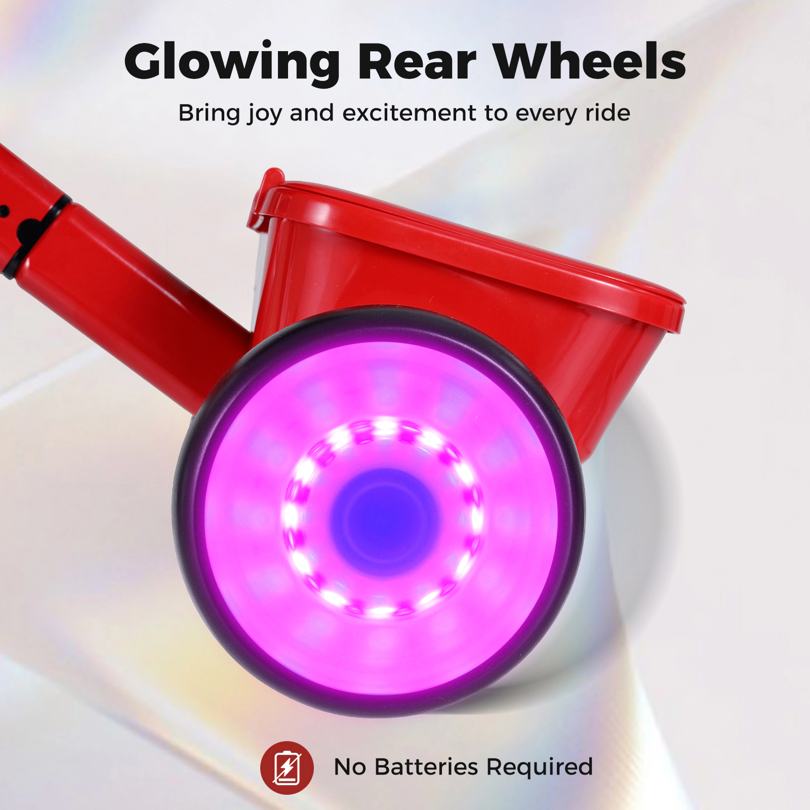 Toddler Tricycle with 4-Position Seat 135-Degree Steering Limit and Glowing Rear Wheels for Ages 3-5 Storage Bin