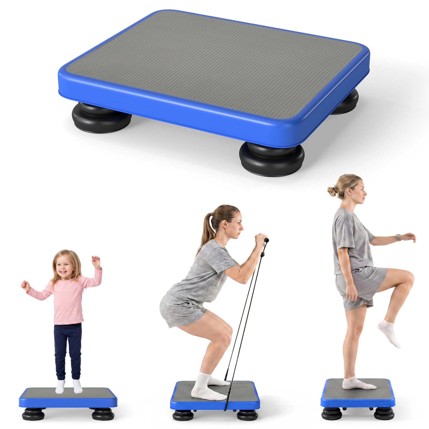 LJG 24x20" Kids Rebounder Bouncing Board with Elastic Rope for Ages 3+
