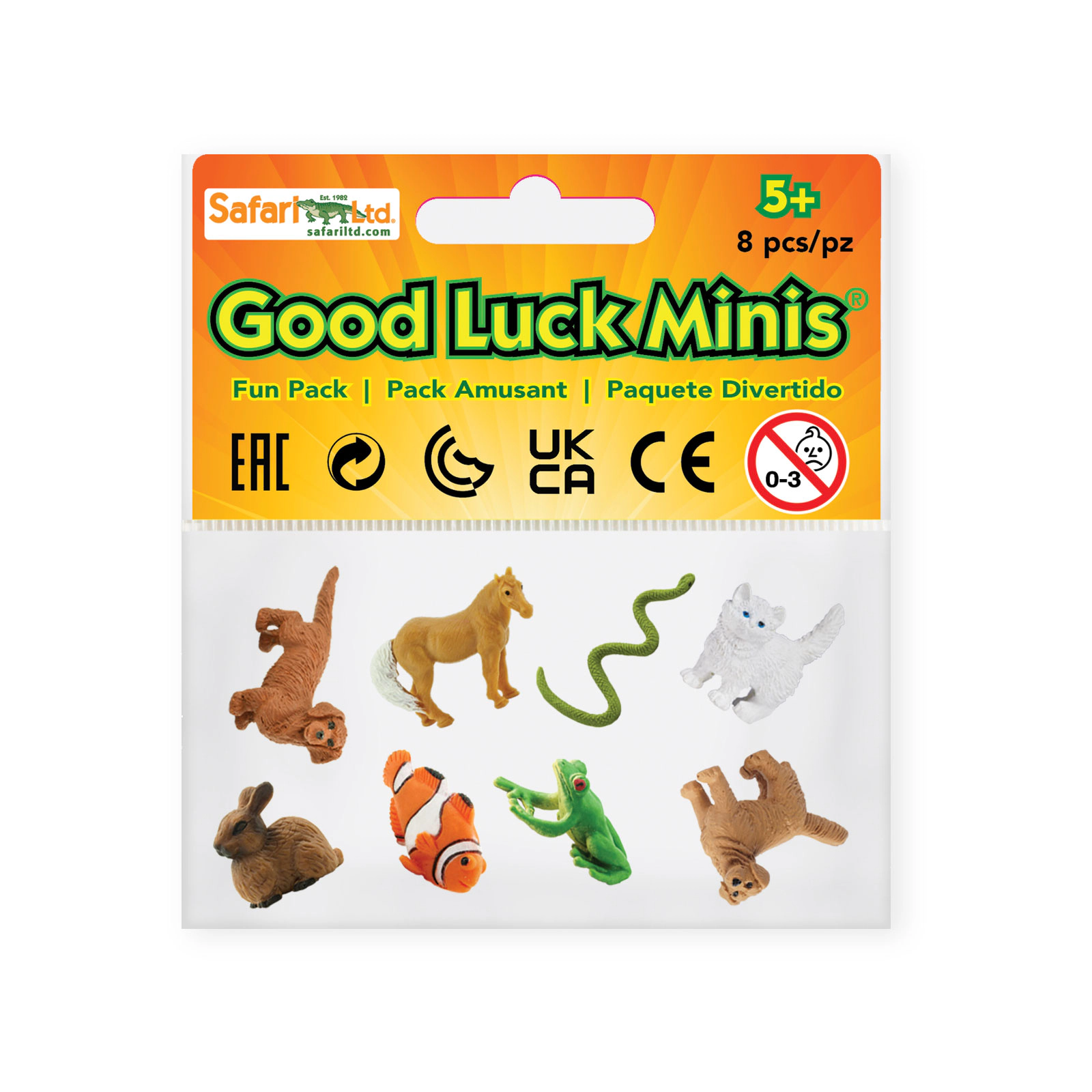 Safari Ltd. - Good Luck Minis Pets Fun Pack - 8 Mini Toy Figurines for Kids