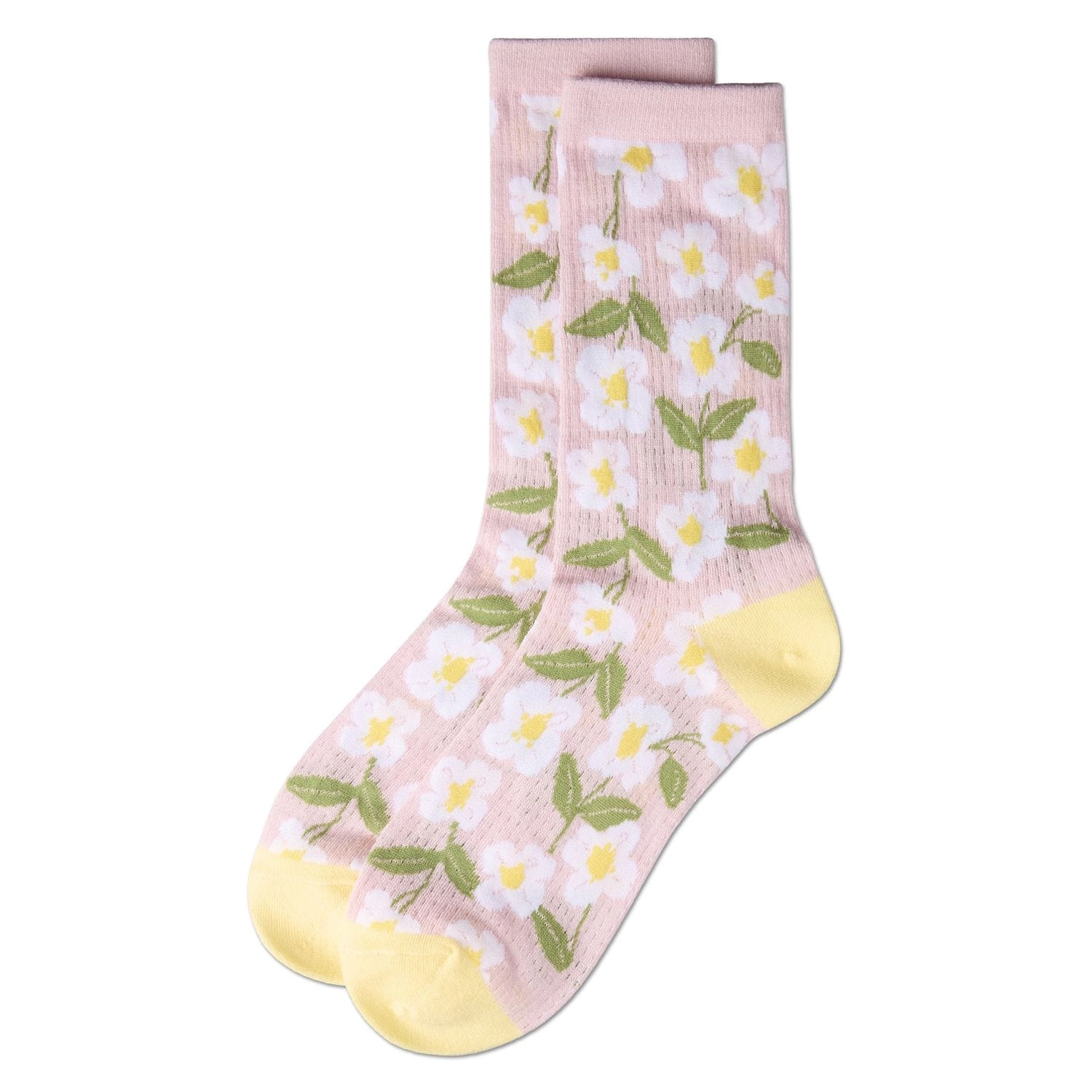 MeMoi Women's Daisy Pointelle Crew Socks
