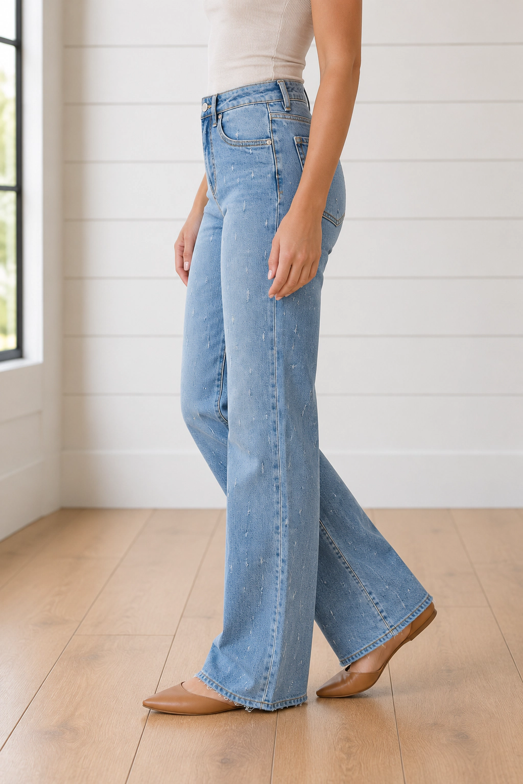 Threaded Pear Women's Cameron Raw Hem Jeans