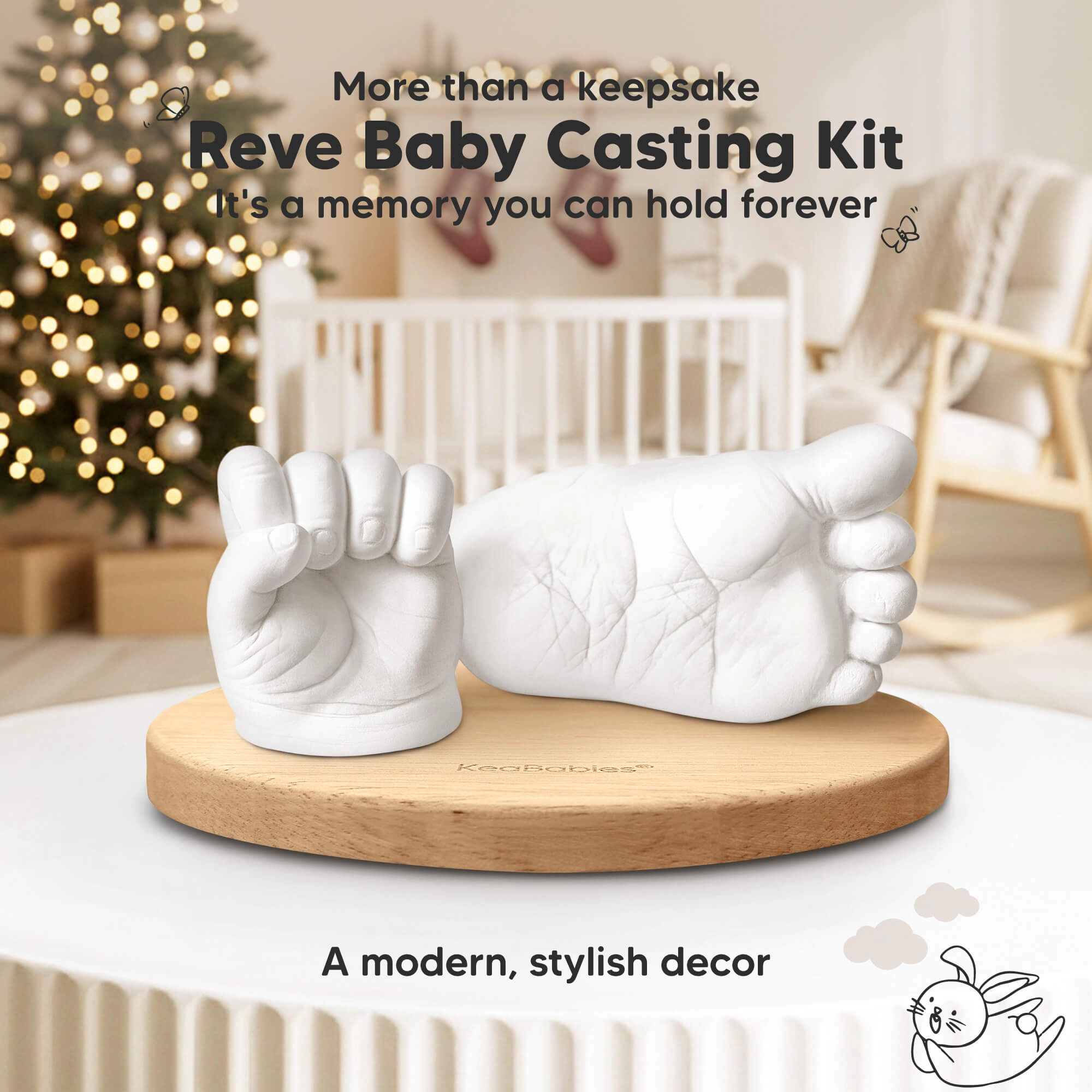 KeaBabies Reve Baby Casting Kit for Hand and Foot