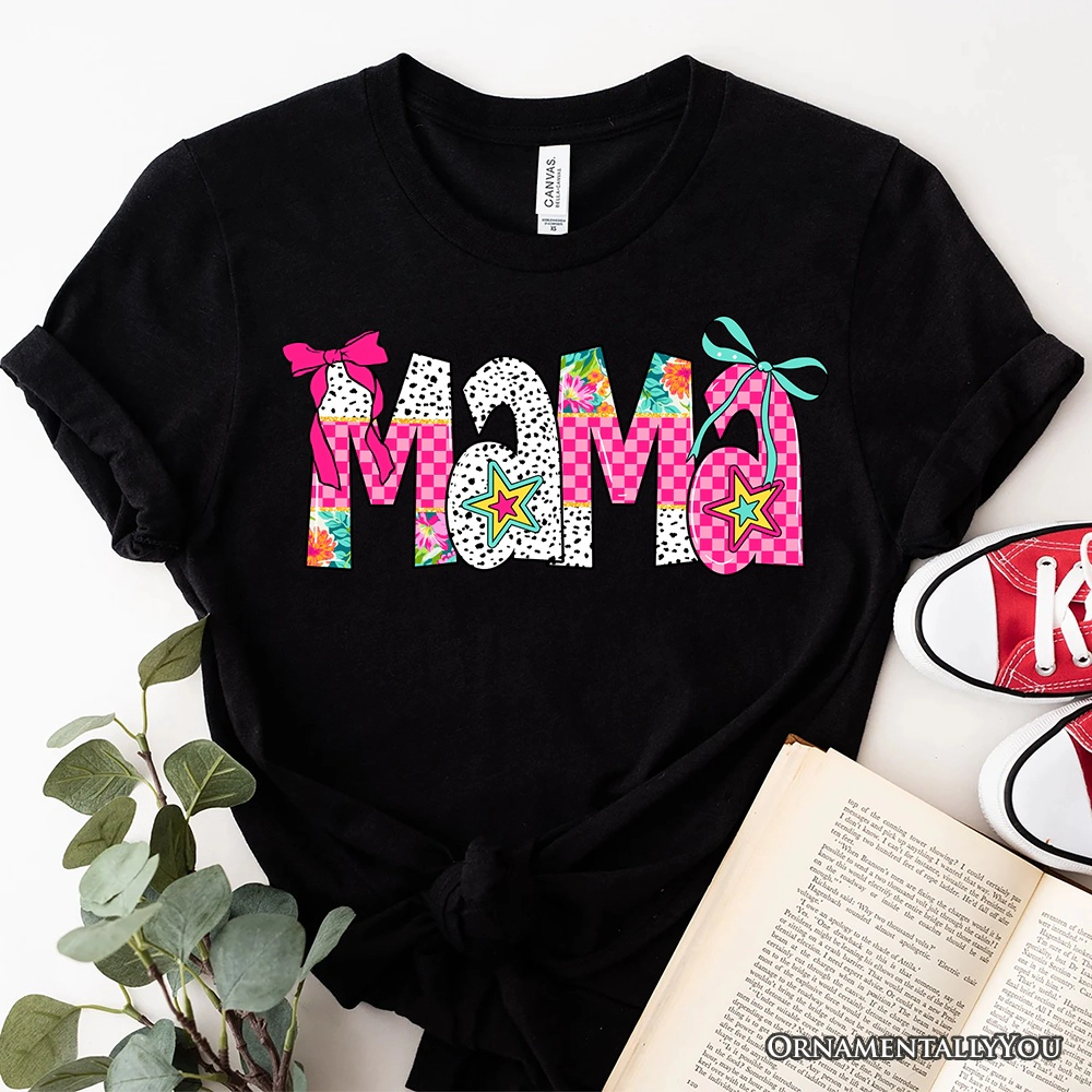 OrnamentallyYou Womens Preppy Pink Mama Coquette T-Shirt