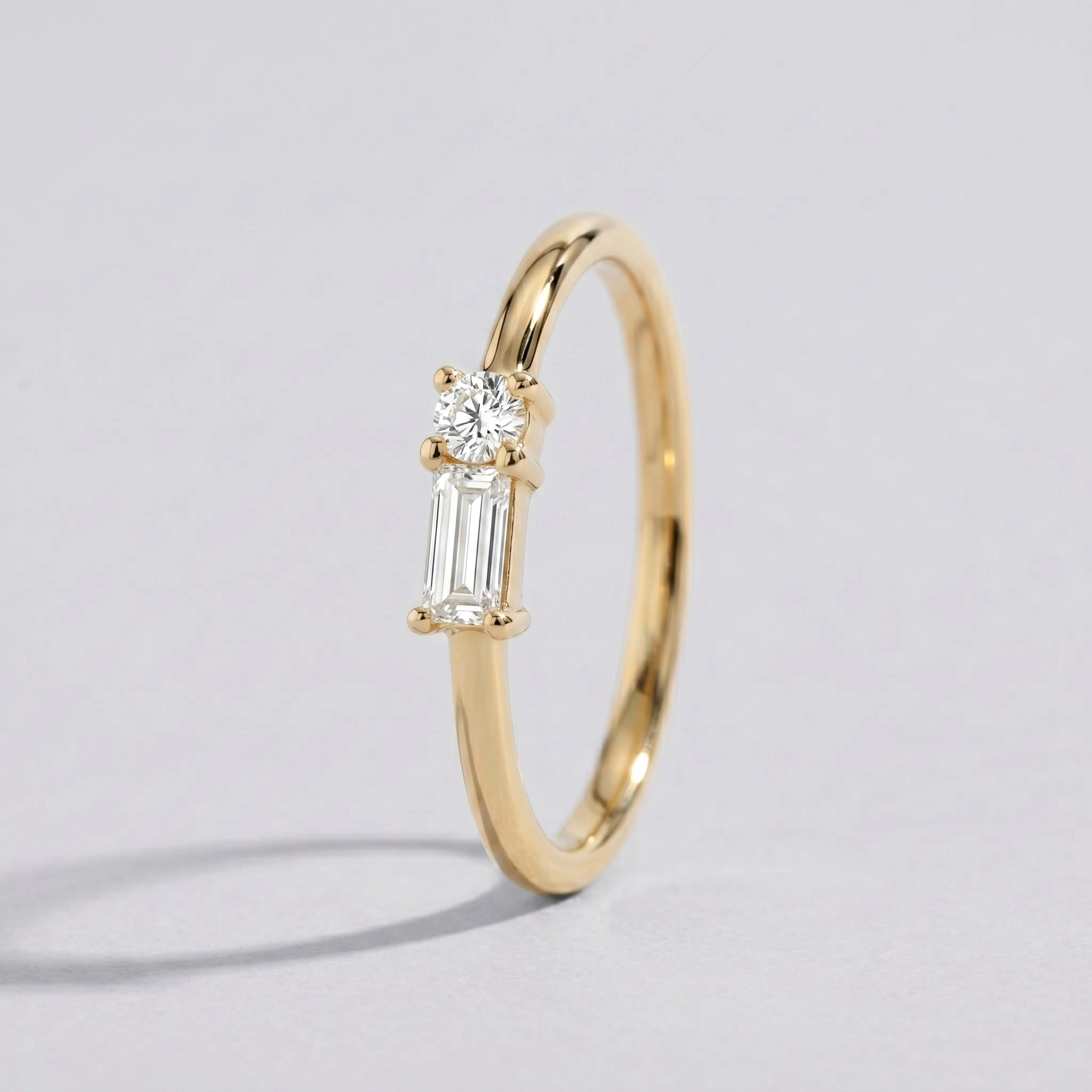 Mint & Lily Women's Dainty Baguette Ring