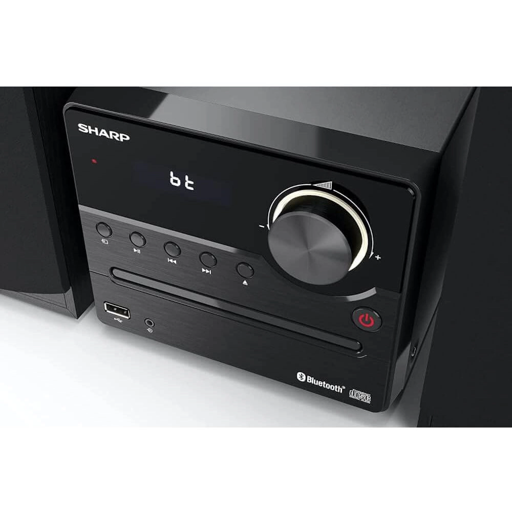 SHARP XL-B512 Micro Component Bluetooth CD Player with Wood Speakers, USB, FM, 5-Disc Carousel