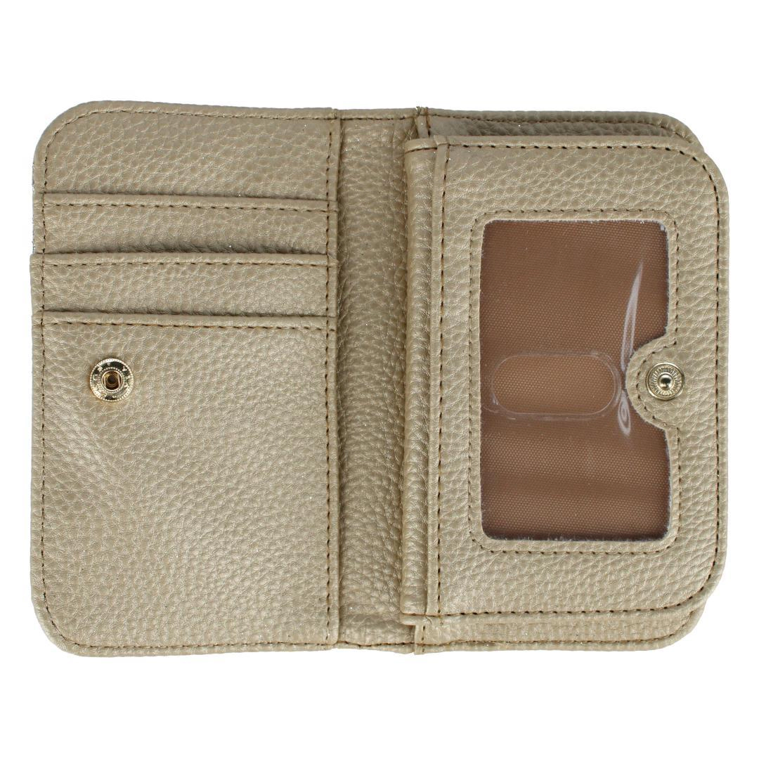 Buxton Women's Sparkle Vegan Leather Snap Card Case