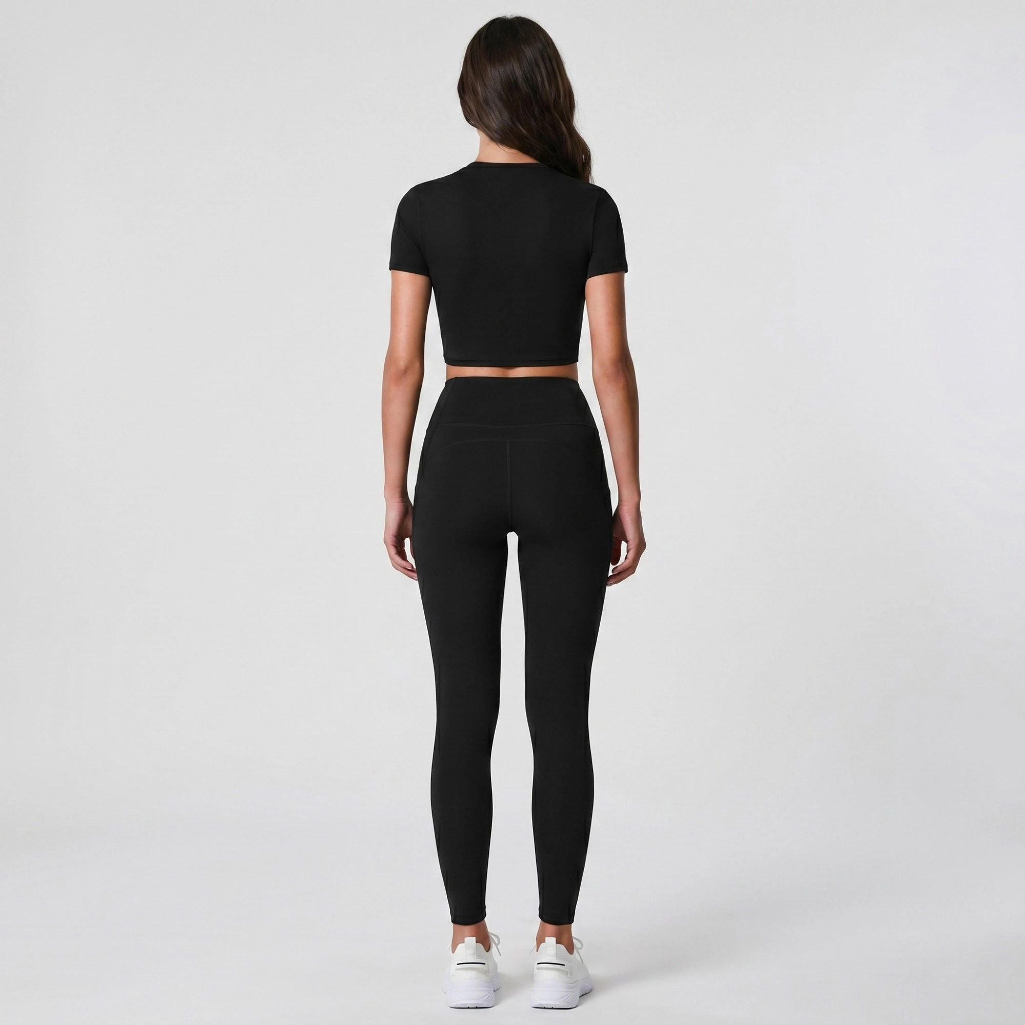 Anna-Kaci Women's Short Sleeve Twist Front Crop Workout Top Crew Neck Yoga Activewear T-Shirt