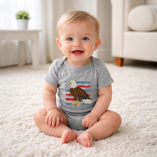 The Juniper Shop - Infant Short Sleeve Graphic Bodysuit - Bald
