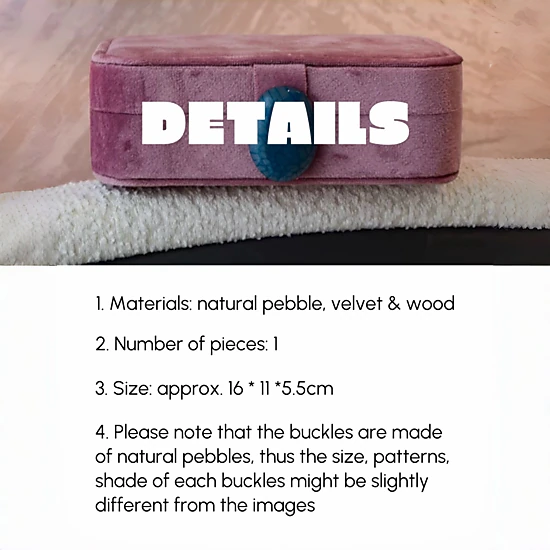 Inspecial Home Vintage Pebble Jewelry Storage Case