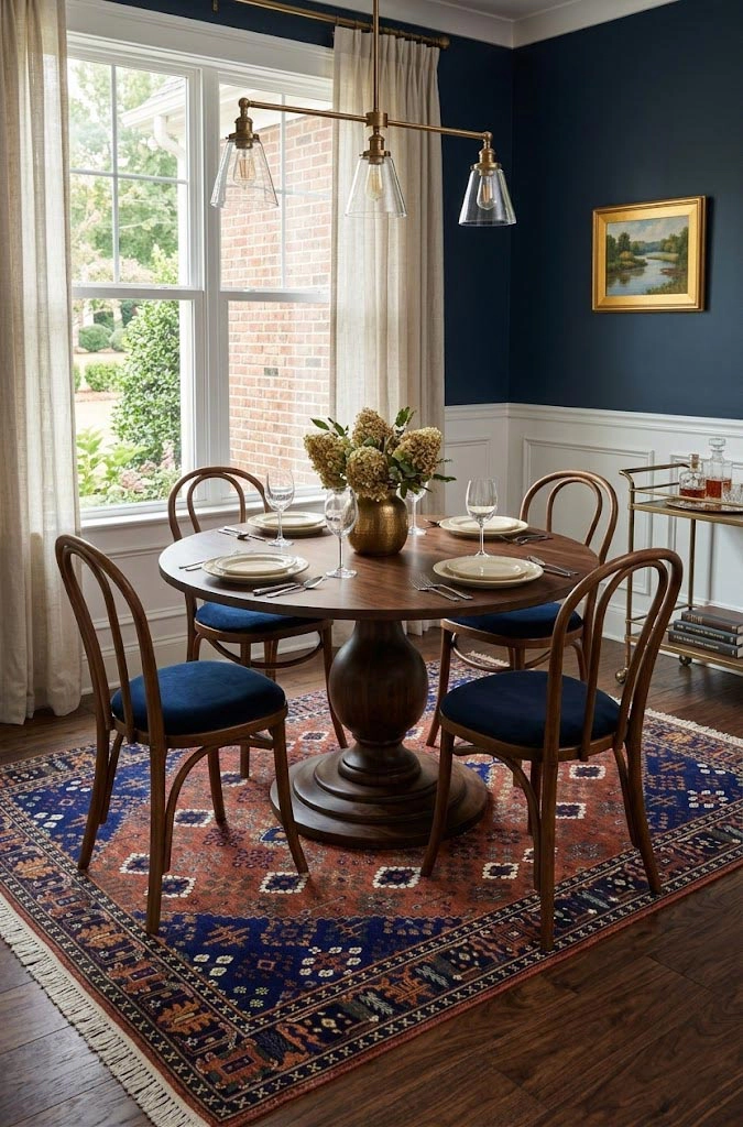 Magic Rugs Rust & Navy Tribal 6X9 Indo-Joshaghan Oriental Rug