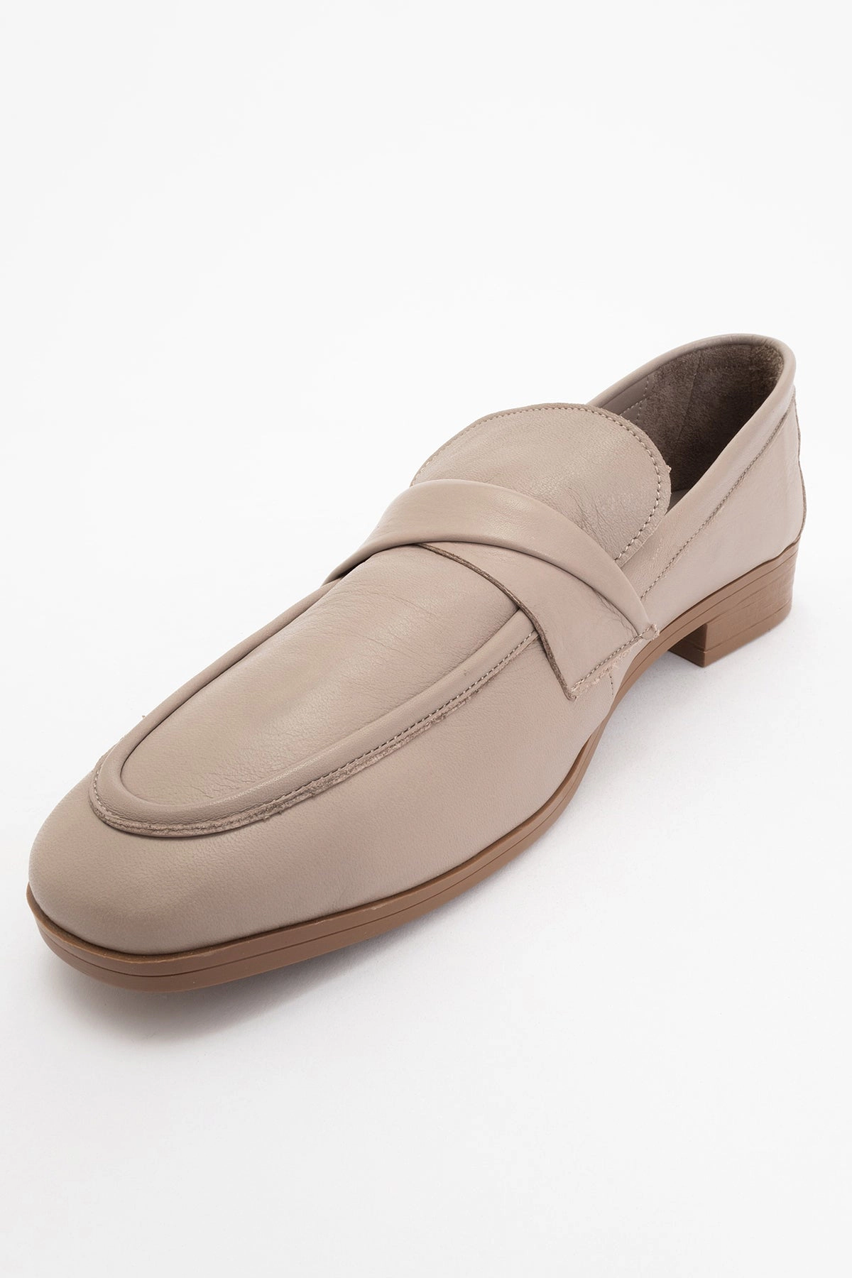 Forever & Always Womens Splice Leather Flat Loafers