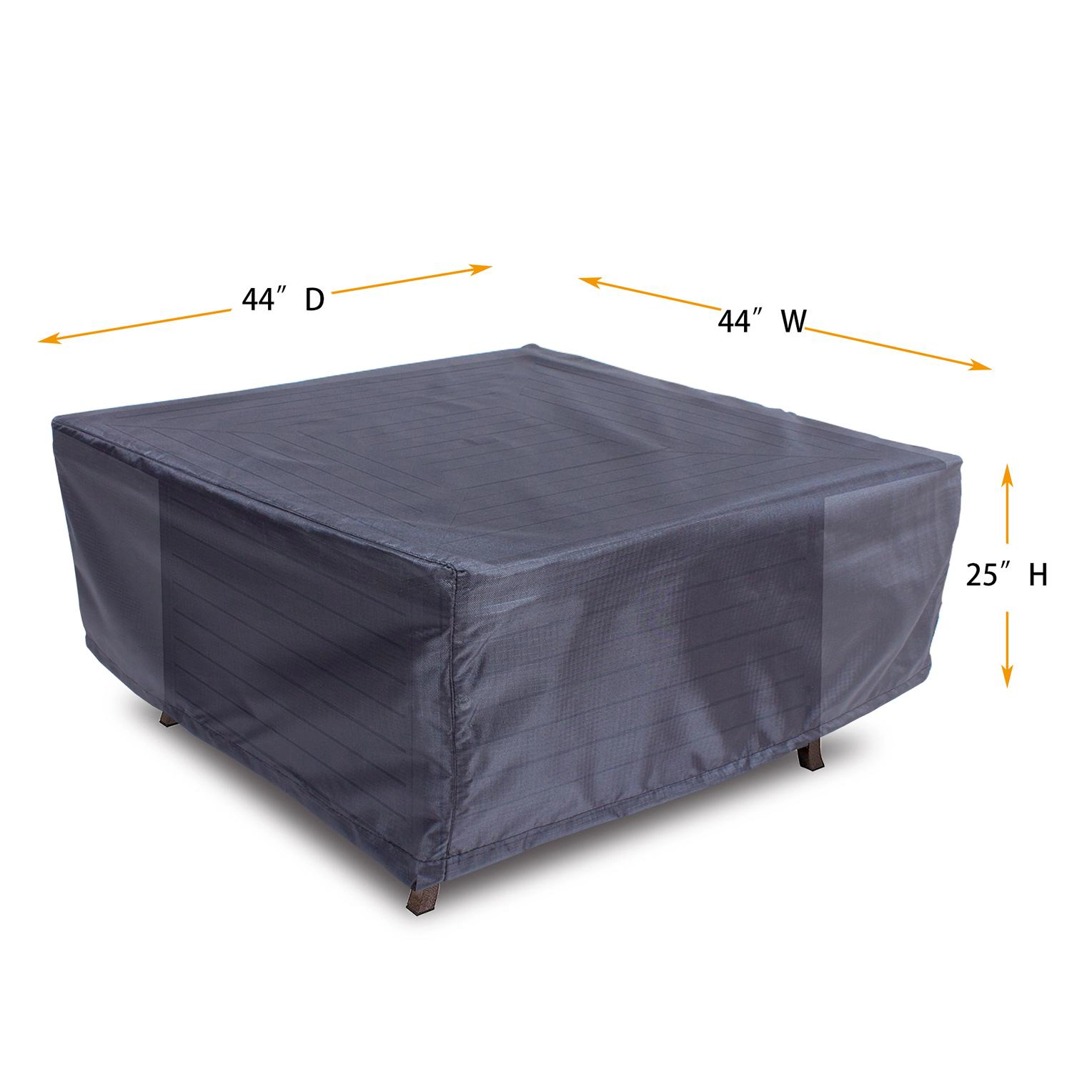 Summerset Shield Fire Table Cover Ultimate Protection for Your Outdoor Furniture Square 44" x 44" x 25" Mercury