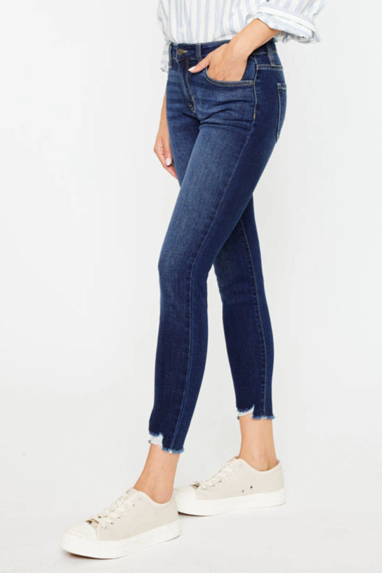 KanCan Women's Essentials Mid Rise Ankle Skinny Jeans Willowbrook