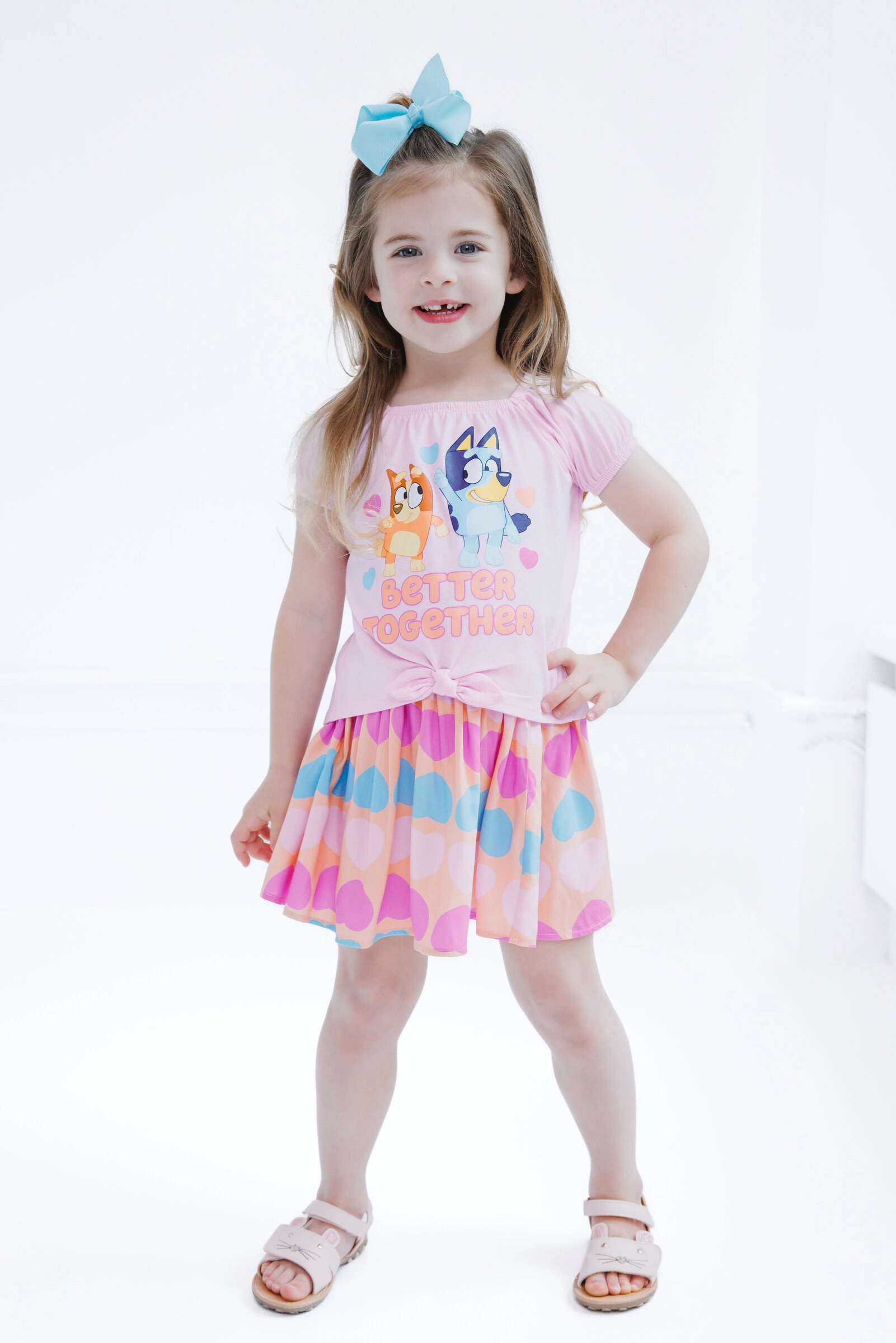 Bluey Girls' 2-Piece T-Shirt and Skirt Set