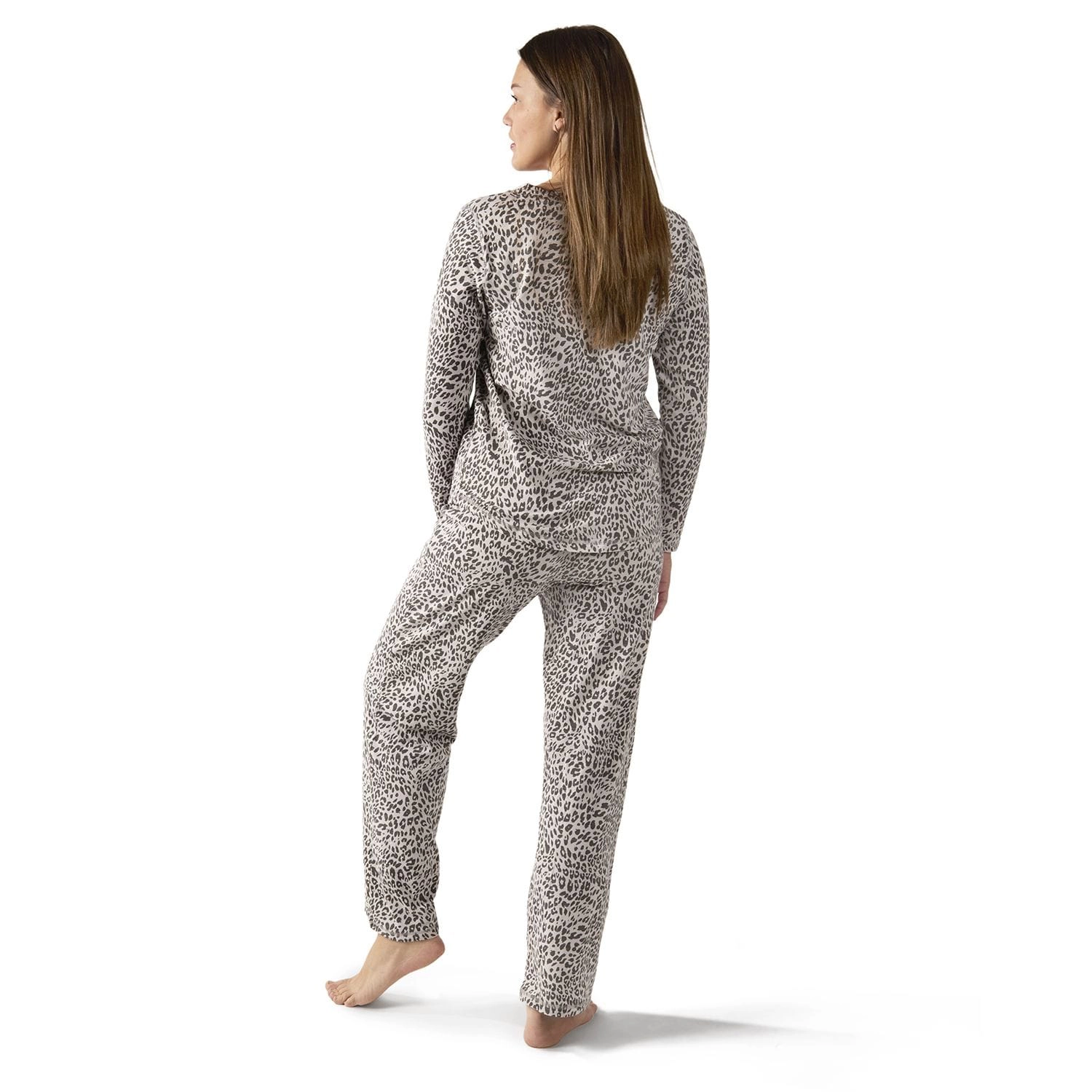 MeMoi Women's Leopard Print Cotton Blend Pajama Set