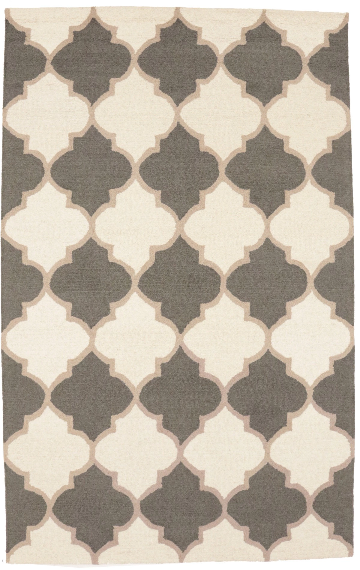 Magic Rugs 5'0 x 8'0 Hand-Tufted Trellis Multicolored Modern Wool Rug