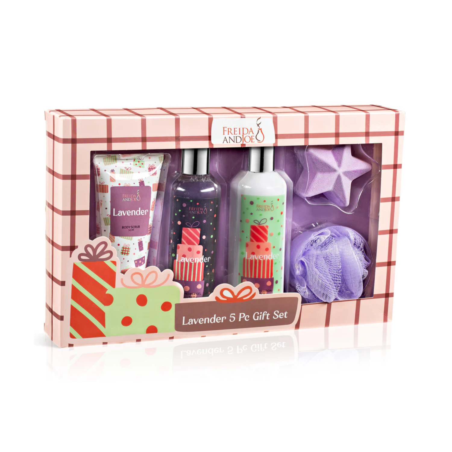 Freida and Joe Women Lavender Fragrance Bath And Body Collection Gift Box Set