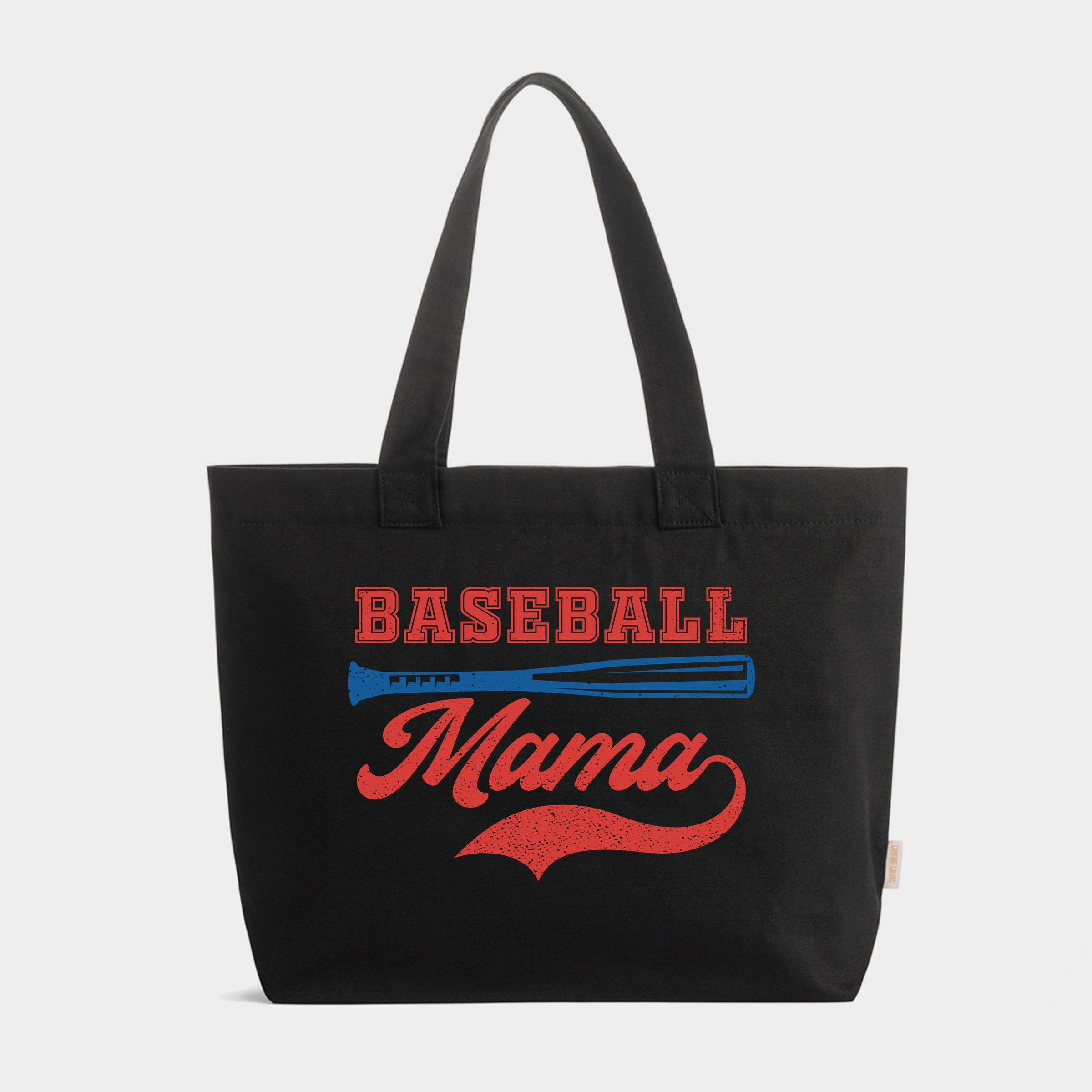 Simply Sage Market - Zippered Canvas Tote Baseball Mama Grunge