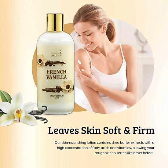 Freida and Joe Women French Vanilla Fragrance Body Lotion in 10oz Bottle