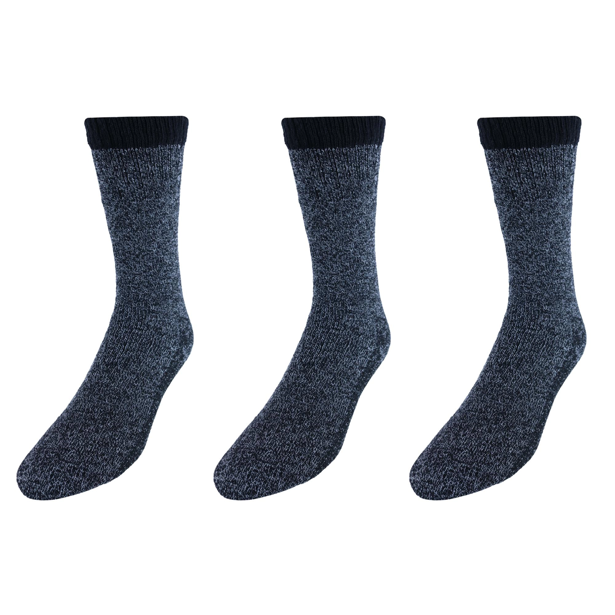 CTM Men's Insulated Thermal Insulated Value Pack Socks (3 Pairs)