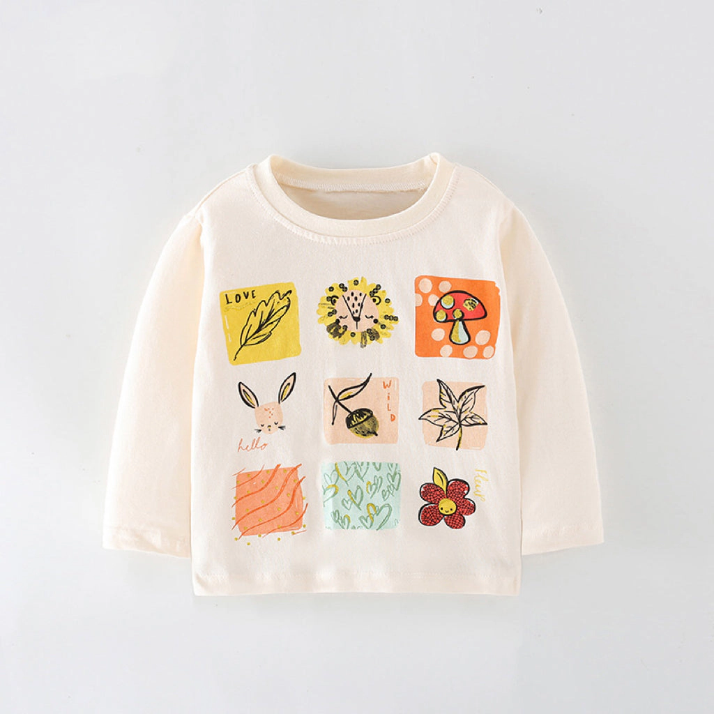 MyKids-USA Baby Girl Print Pattern Thin Style Autumn Style Shirt
