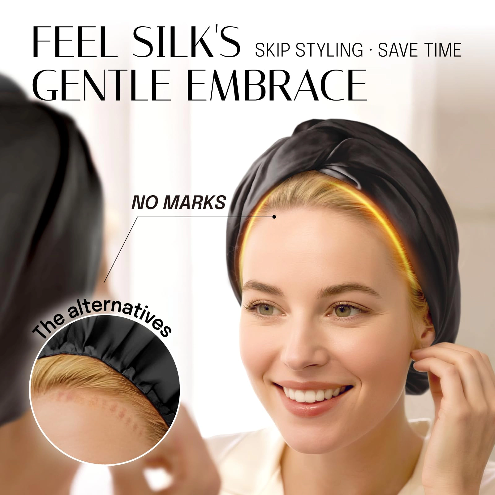 PIGFDK Silk Hair Bonnet For Sleeping Women  Mulberry Anti-frizz