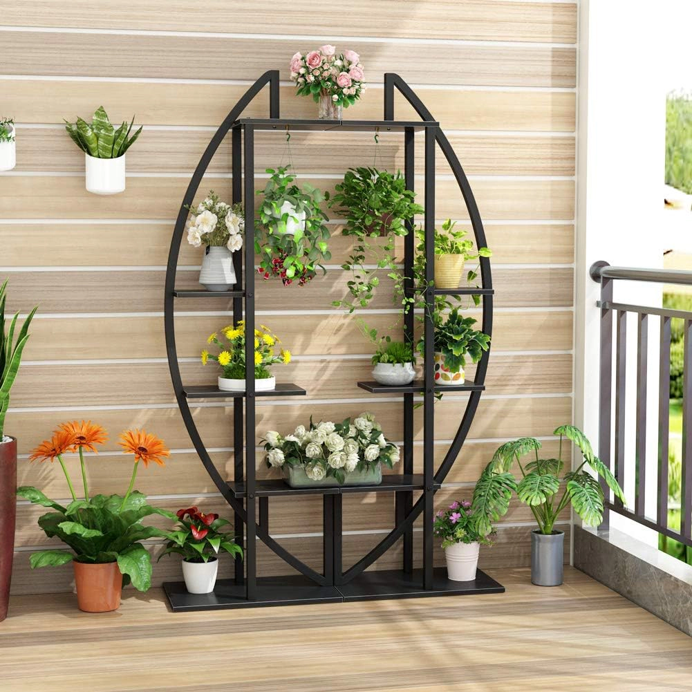 Tribesigns 5-Tier Plant Stand Pack of 2, Multi-Layer Bonsai Flower Rack