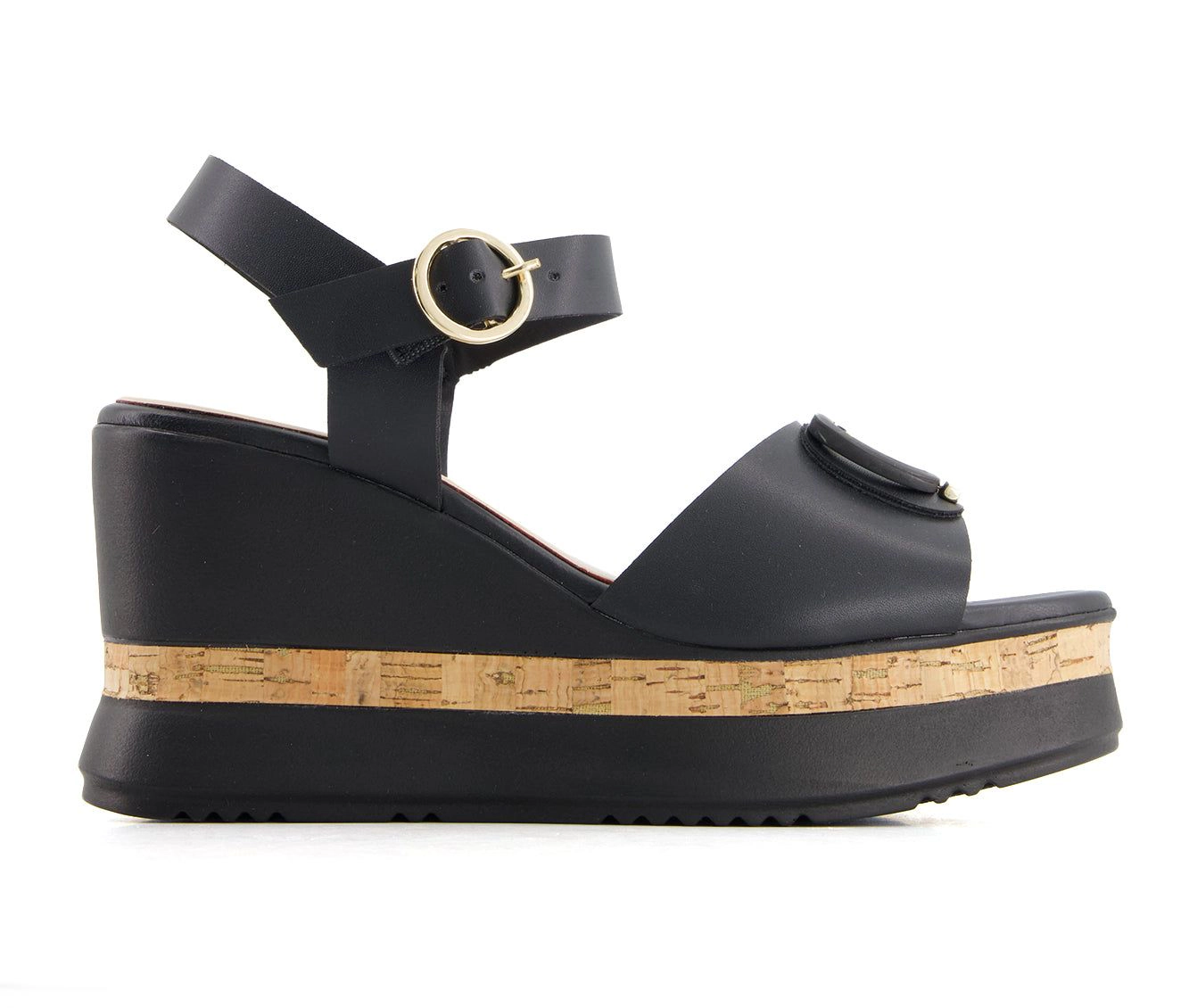 Andrea Womens Comfort Wedge Heeled Ankle Strap Sandals