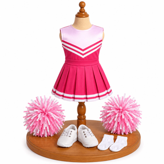 MBD® 18 Inch Girl Doll Clothes- Pink Cheerleader Outfit Fits 18 Inch Kennedy and Friends Dolls
