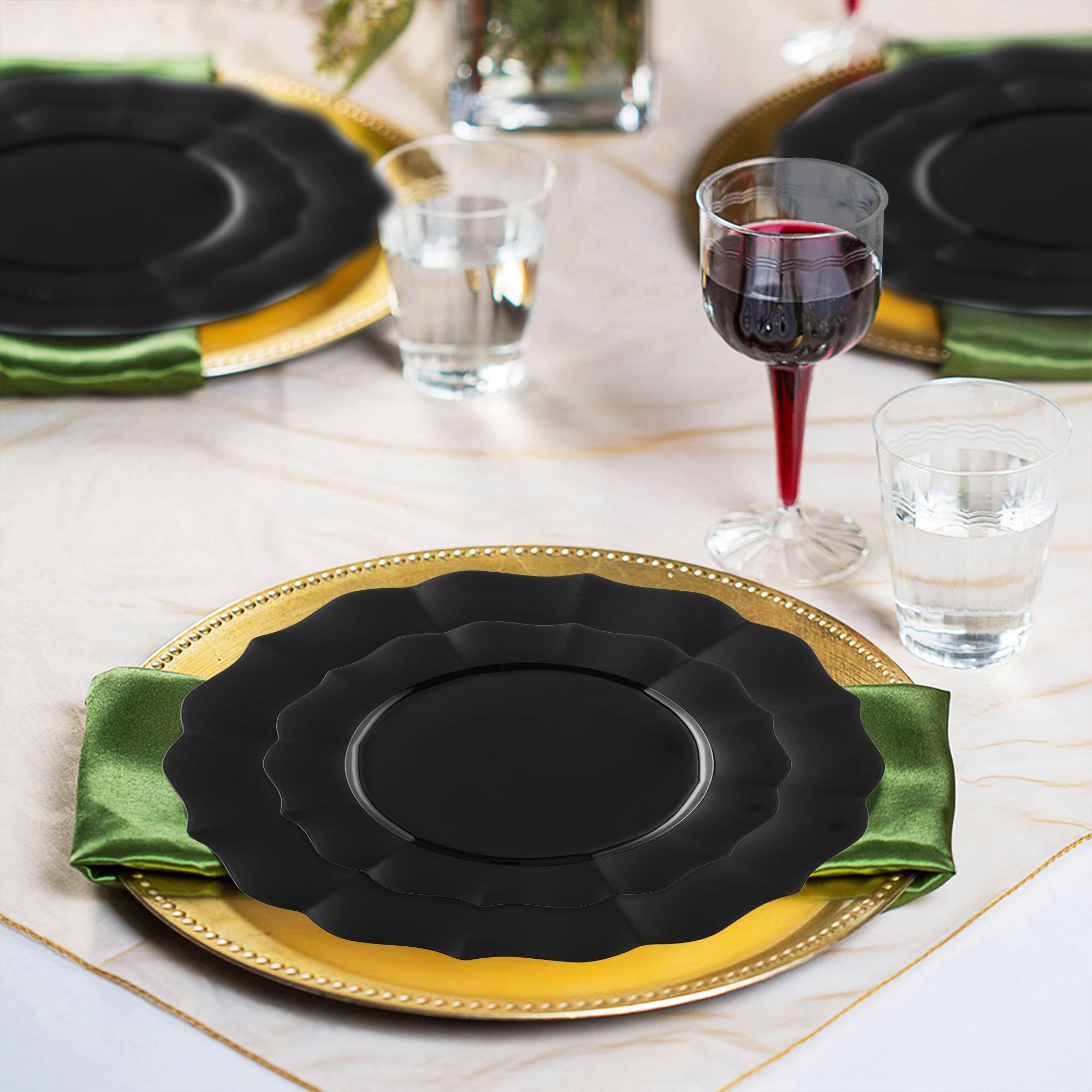 Smarty Had A Party Black Round Lotus Plastic Wedding Value Set