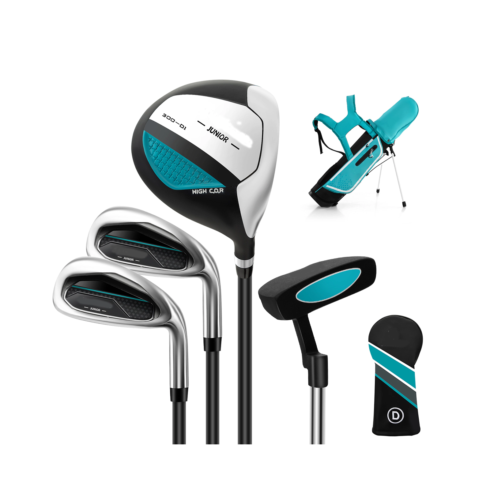 SUGIFT Blue Rain Hood for Ages 8-10 Junior Complete Golf Club Set Right Hand