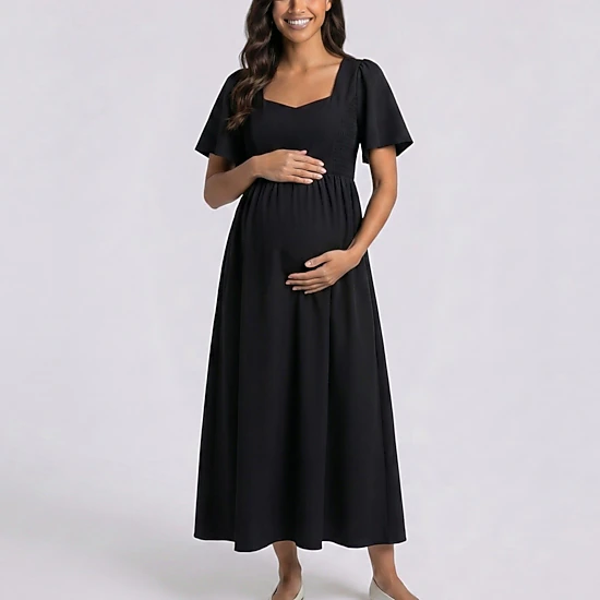a line women dresses A-Line Midi Dress with Ruffles on the bottom Color:Dusty Lilac (Lavender) فستان عصري Off-the-Shoulder Draped Wrap Satin like a skirt