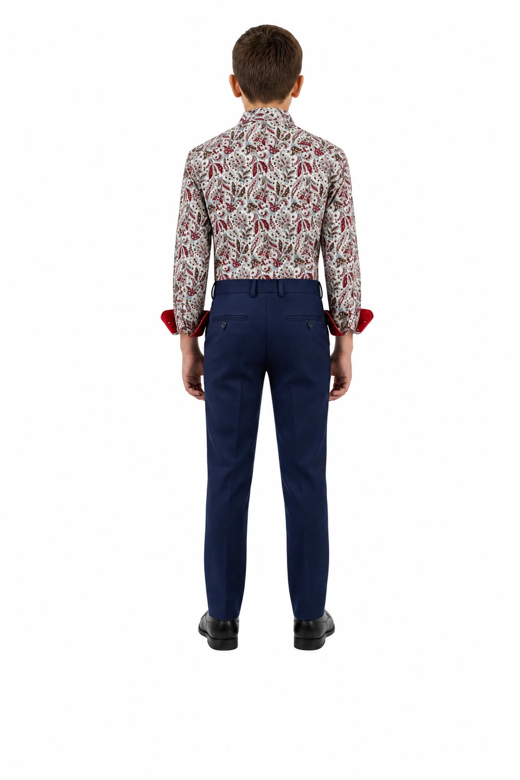 Elie Balleh Boys Slim Fit Paisley Sport Shirt