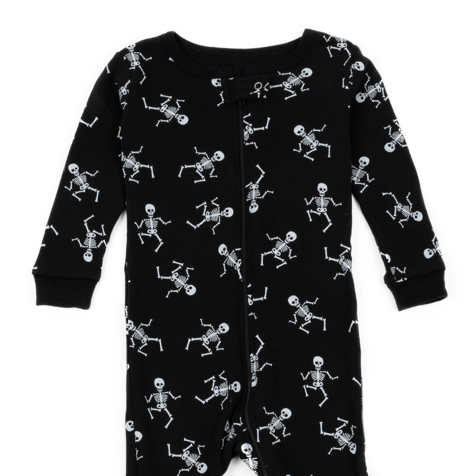 Leveret Toddler Cotton Footed Halloween Skeleton Pajamas