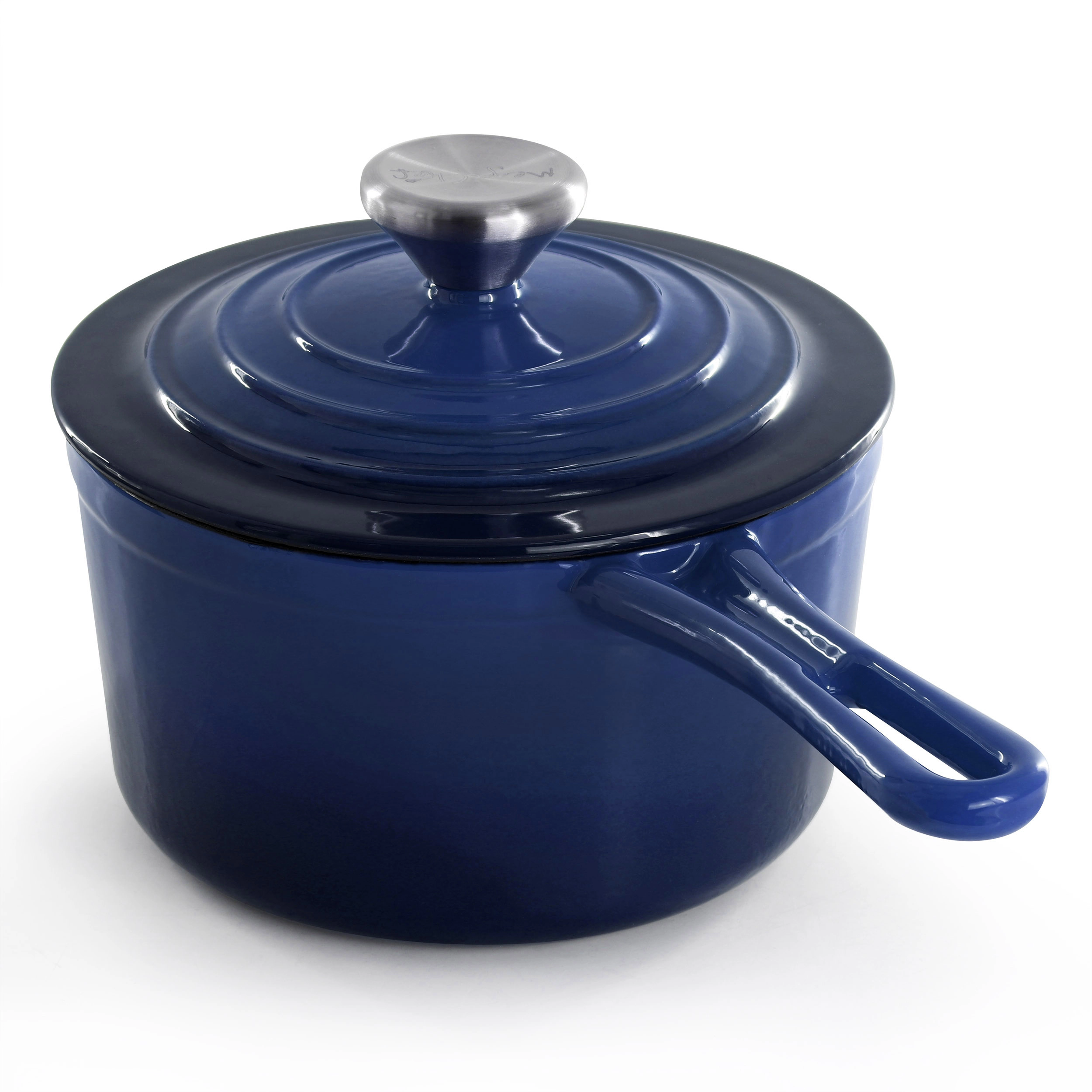 MegaChef 2 Quart Enameled Cast Iron Sauce Pan Gradient Purple