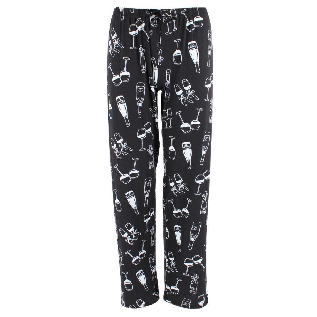 Joan Vass Women's Champagne Cheers Short Sleeve Pajama Set