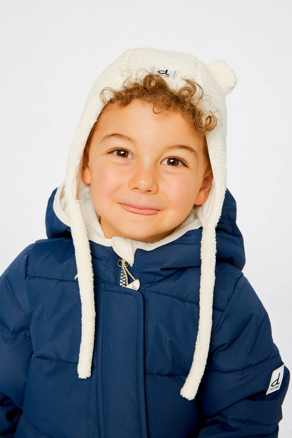 Deux par Unisex Winter Sherpa Hat with Ear Flaps and Ears