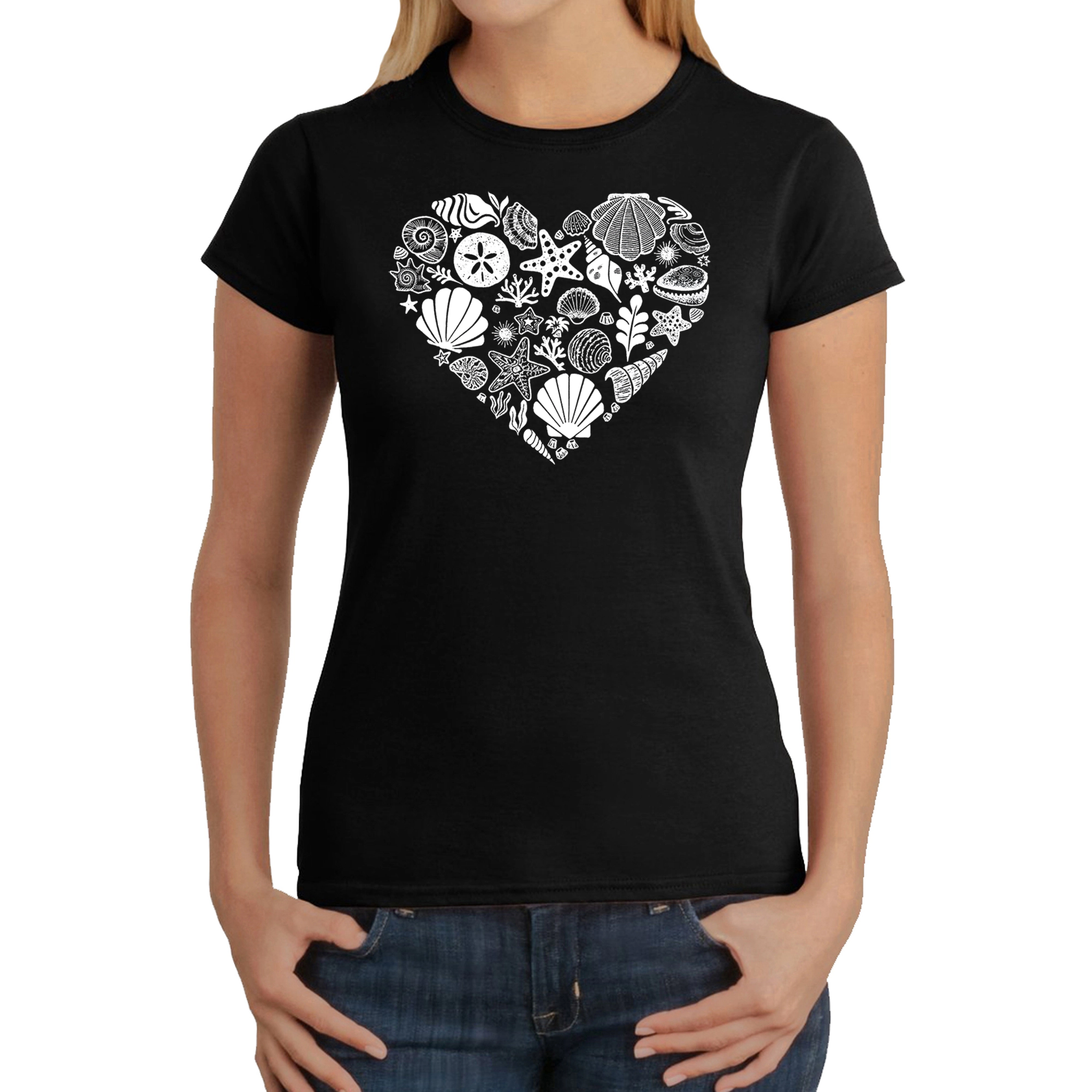 LA Pop Art Women's Word T-Shirt - Sea Shells