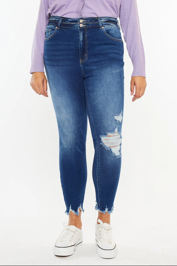 KanCan Women's Plus High Rise Ankle Skinny Jeans Haydee