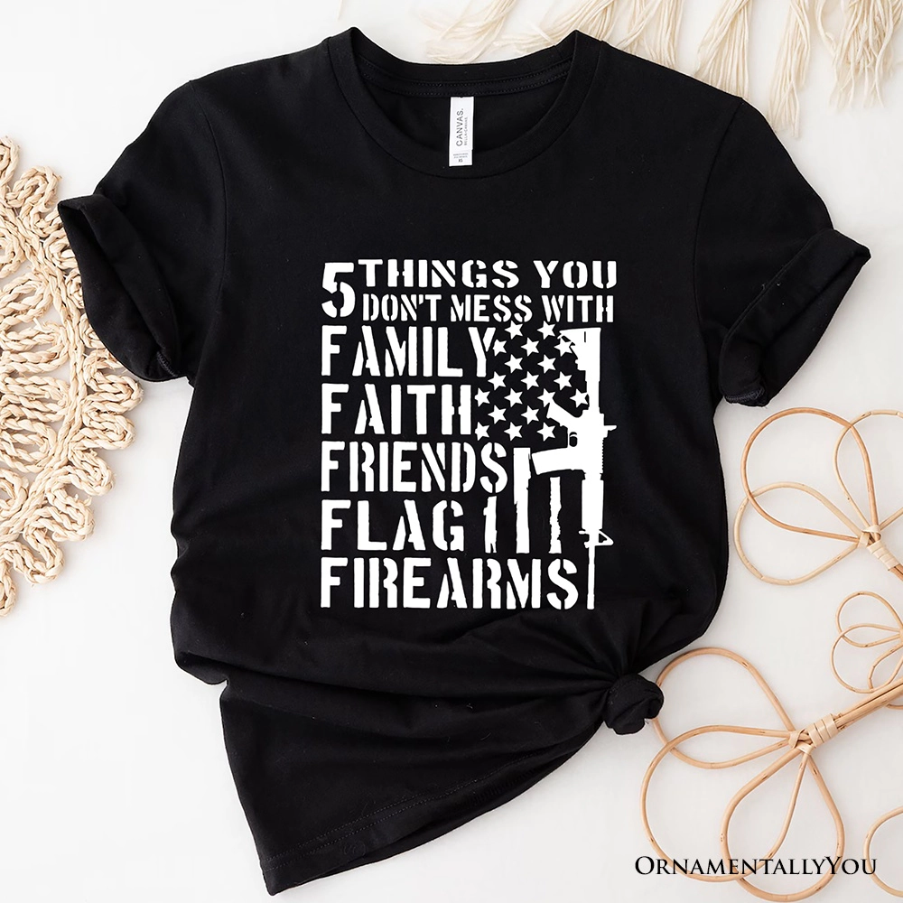 OrnamentallyYou Mens 5 Things You Don't Mess With Dad T-Shirt