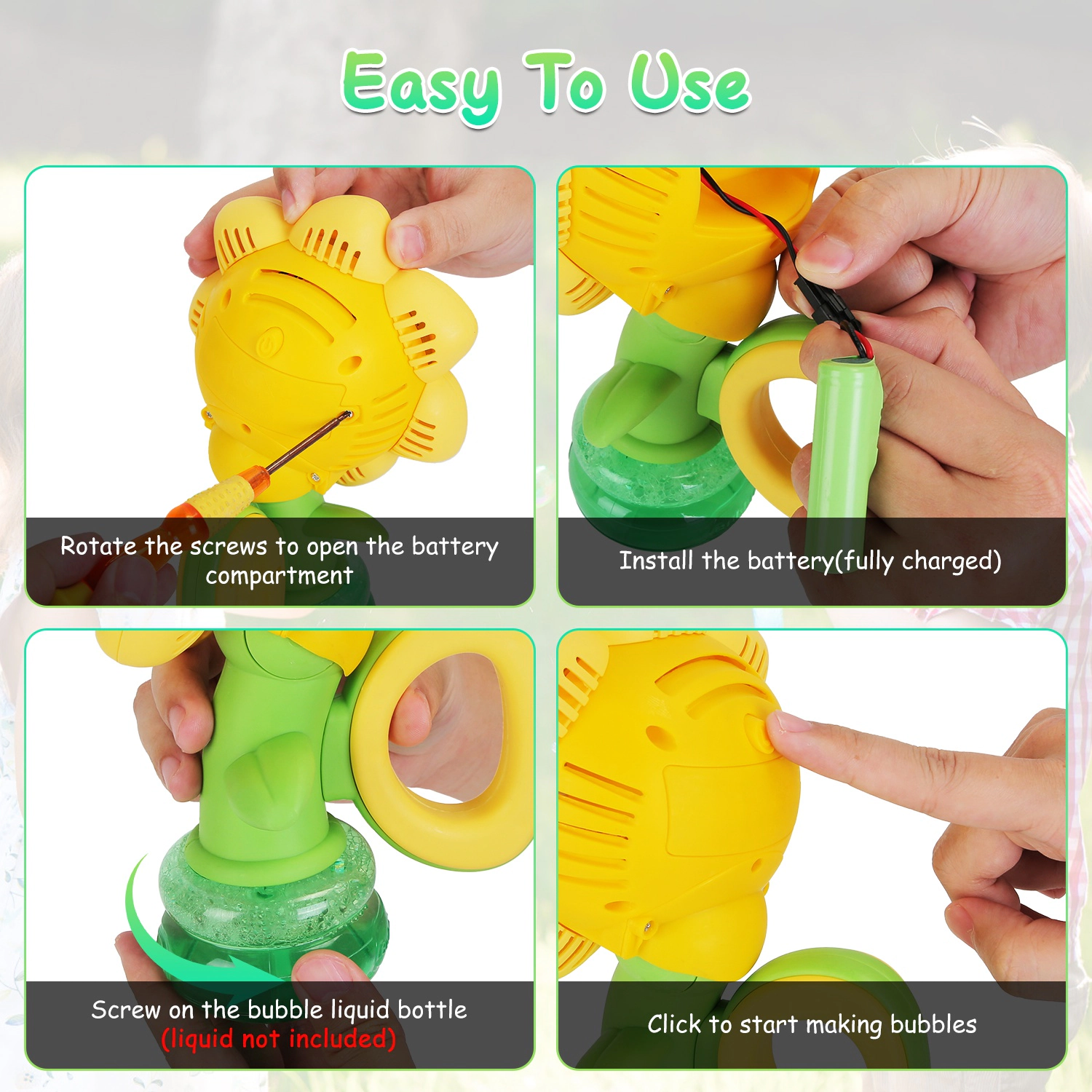 GBruno 2-Piece Dancing Sunflower Bubble Machines