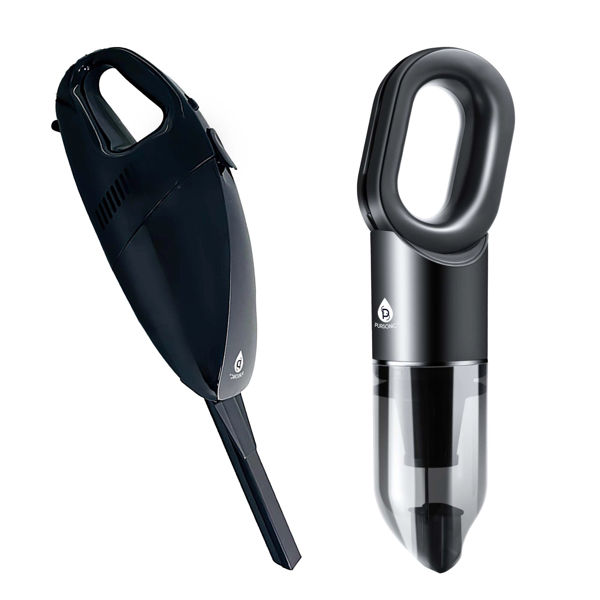 Pursonic Unisex Cordless Vacuum Bundle: USB Rechargeable Handheld & Car Vacuum Cleaners