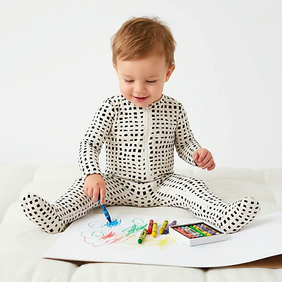 Rockets of Awesome Wavy Gingham One-Piece For Baby