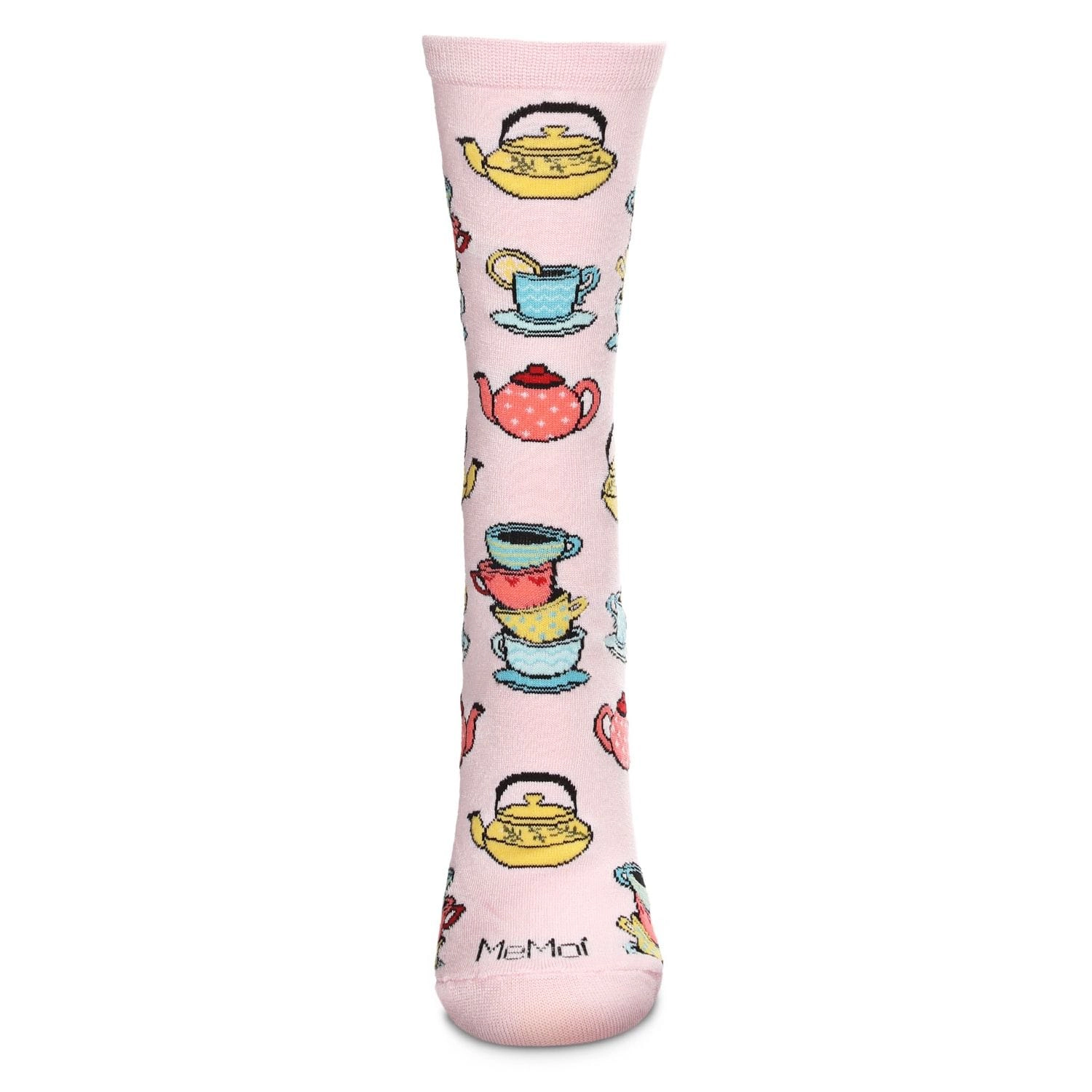 MeMoi Time for Tea Bamboo Blend Crew Socks