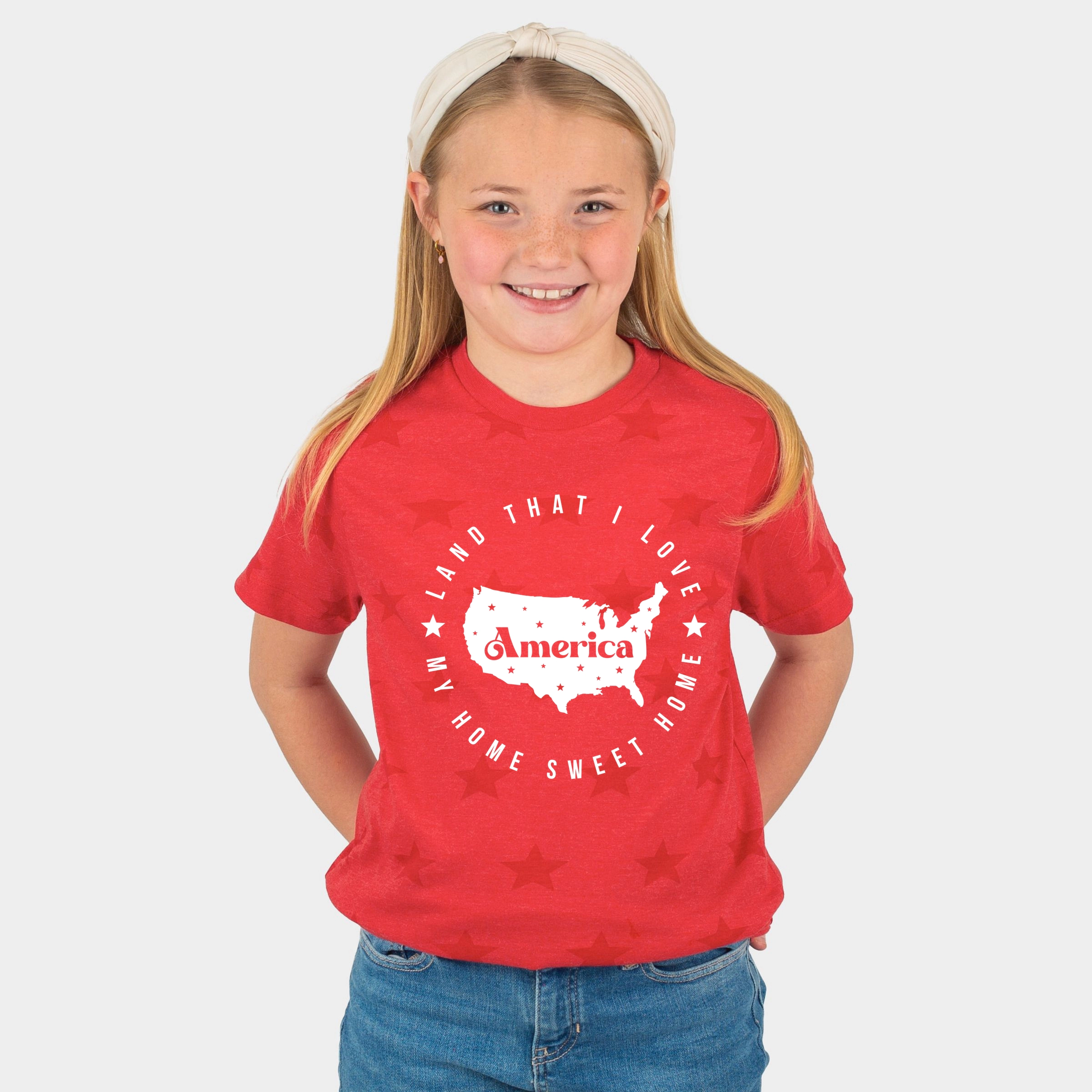 The Juniper Shop - Land That I Love Circle Youth Short Sleeve Star Tee