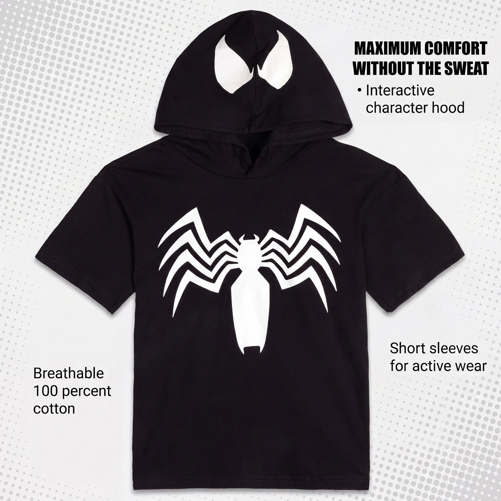Marvel Spider-Man Matching Family Cosplay Hooded T-Shirt