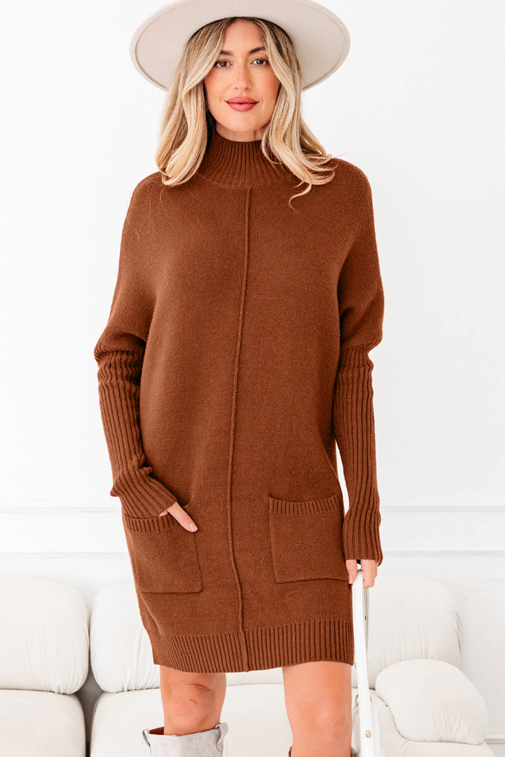 Threaded Pear Women's Mia Center Seam Shift Sweater
